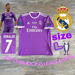Adidas Real Madrid CF Cristiano Ronaldo #7 2017 Champions League Final Jersey